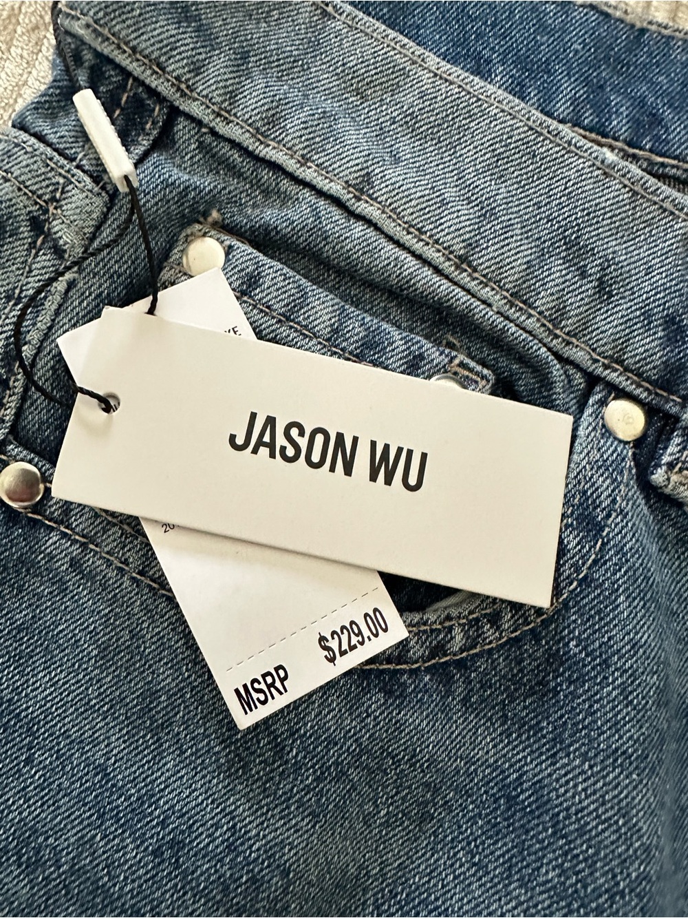 Jason Wu ankle barrel jeans size 27 in salt lake blue New - Picture 4 of 10